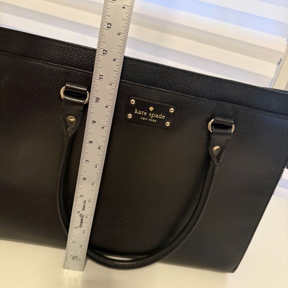 Kate Spade Black Leather Tote - Picture 4 of 14